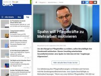 Bild zum Artikel: Spahn will Pflegekräfte zu Mehrarbeit motivieren