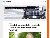 Bild zum Artikel: Hebebühnen-Verleih zieht alle Geräte aus dem Hambacher Forst ab