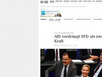 Bild zum Artikel: Deutschlandtrend: AfD verdrängt SPD als zweitstärkste Kraft