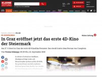 Bild zum Artikel: In Graz eröffnet jetzt das erste 4D-Kino der Steiermark