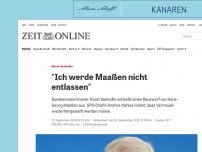 Bild zum Artikel: Horst Seehofer: 'Ich werde Maaßen nicht entlassen'