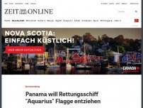 Bild zum Artikel: Seenotrettung: Panama will Rettungsschiff 'Aquarius' Flagge entziehen