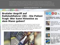 Bild zum Artikel: Brutaler Angriff auf Rollstuhlfahrer (36) - Die Polizei fragt: Wer kann Hinweise zu dem Mann geben?