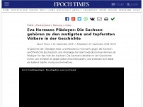 Bild zum Artikel: Eva Hermans Plädoyer: Die Sachsen gehören zu den mutigsten und tapfersten Völkern in der Geschichte