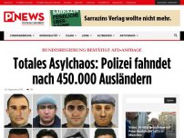 Bild zum Artikel: Bundesregierung bestätigt AfD-Anfrage Totales Asylchaos: Polizei fahndet nach 450.000 Ausländern