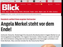 Bild zum Artikel: Kanzlerin verliert ihren engsten Vertrauten: Angela Merkel steht vor dem Ende!