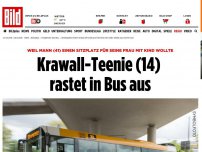 Bild zum Artikel: Mann (41) wollte Sitzplatz für Frau - Krawall-Teenie (14) rastet im Bus aus