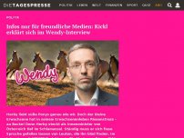 Bild zum Artikel: Infos nur für freundliche Medien: Kickl erklärt sich im Wendy-Interview