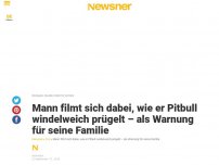 Bild zum Artikel: Mann filmt sich dabei, wie er Pitbull windelweich prügelt – als Warnung für seine Familie