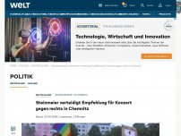 Bild zum Artikel: Steinmeier verteidigt Empfehlung für Konzert gegen Rechts in Chemnitz