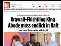 Bild zum Artikel: Intensivtäter verspottete die Justiz - Krawall-Flüchtling „King Abode“ schon vor dem Prozess verhaftet