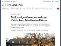 Bild zum Artikel: Recep Tayyip Erdogan: Schlosseigentümer verwehren türkischem Präsidenten Einlass