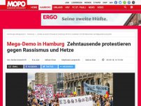 Bild zum Artikel: Mega-Demo in Hamburg: Live: „United we stand“-Parade - 25 000 Menschen erwartet