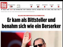 Bild zum Artikel: Bilanz DES Erdogan-StaatsbesuchS - Er kam als Bittsteller und benahm sich wie ein Berserker