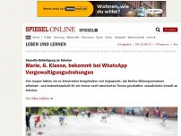 Bild zum Artikel: Sexuelle Belästigung an Schulen: Marie, 6. Klasse, bekommt bei WhatsApp Vergewaltigungsdrohungen