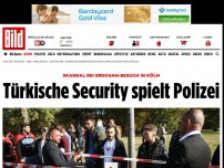 Bild zum Artikel: Skandal bei Erdogan-Besuch - Türkische Security spielt Polizei in Köln!