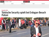Bild zum Artikel: Türkische Security spielt bei Erdogan-Besuch Polizei