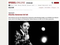 Bild zum Artikel: Chansonnier: Charles Aznavour ist tot