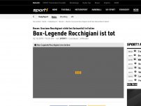 Bild zum Artikel: Box-Legende Rocchigiani ist tot