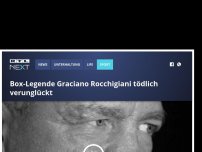 Bild zum Artikel: Box-Legende Graciano Rocchigiani tödlich verunglückt