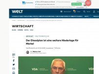 Bild zum Artikel: Der Dieselplan ist eine weitere Niederlage für Merkel