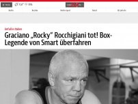 Bild zum Artikel: Graciano „Rocky“ Rocchigiani tot! Ex-Box-Weltmeister von Auto überfahren