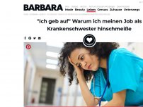 Bild zum Artikel: 'Ich geb auf' Warum ich meinen Job als Krankenschwester hinschmeiße