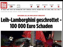 Bild zum Artikel: Insassen leicht verletzt - Leih-Lamborghini geschrottet - 250 000 Euro Schaden