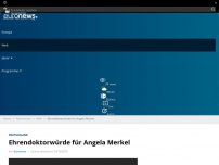 Bild zum Artikel: Ehrendoktorwürde für Angela Merkel