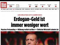 Bild zum Artikel: Inflation auf 15-Jahres-Hoch - Erdogan-Geld ist immer weniger wert