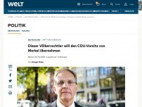 Bild zum Artikel: Dieser Völkerrechtler will den CDU-Vorsitz von Merkel übernehmen