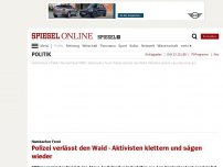 Bild zum Artikel: Hambacher Forst: Polizei verlässt den Wald - Aktivisten klettern und sägen wieder