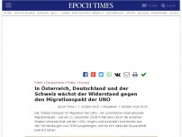 Bild zum Artikel: In Österreich, Deutschland und der Schweiz wächst der Widerstand gegen den Migrationspakt der UNO