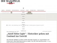 Bild zum Artikel: „Adolf Hitler light“ -  Historiker gehen mit Gauland ins Gericht