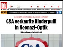 Bild zum Artikel: aus dem Sortiment genommen - C&A verkaufte Kinderpulli in Neonazi-Optik