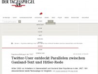 Bild zum Artikel: Twitter-User entdeckt Parallelen zwischen Gauland-Text und Hitler-Rede