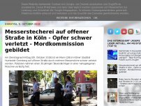 Bild zum Artikel: Messerstecherei auf offener Straße in Köln - Opfer schwer verletzt - Mordkommission gebildet