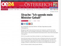 Bild zum Artikel: Strache: Ich spende mein Minister-Gehalt