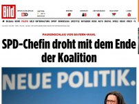 Bild zum Artikel: Paukenschlag Vor Bayern-Wahl - SPD-Chefin droht mit dem Ende der GroKo