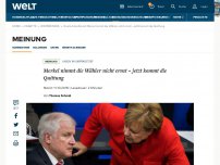 Bild zum Artikel: Merkel nimmt die Wähler nicht ernst – jetzt kommt die Quittung