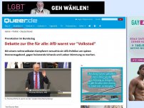 Bild zum Artikel: Debatte zur Ehe für alle: AfD warnt vor 'Volkstod'