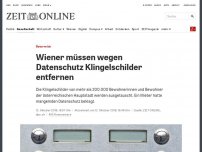 Bild zum Artikel: Österreich: Wiener müssen wegen Datenschutz Klingelschilder entfernen