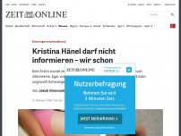 Bild zum Artikel: Schwangerschaftsabbruch: Kristina Hänel darf nicht informieren – wir schon