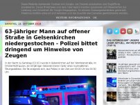 Bild zum Artikel: 63-jähriger Mann auf offener Straße in Gelsenkirchen niedergestochen - Polizei bittet dringend um Hinweise von Zeugen