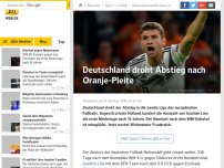 Bild zum Artikel: Deutschland droht Abstieg nach Oranje-Pleite