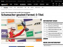 Bild zum Artikel: Vorzeitiger Triumph! Schumacher holt Formel-3-Titel