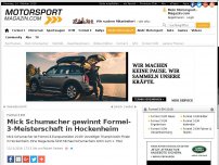 Bild zum Artikel: Formel 3 EM - Mick Schumacher gewinnt Formel-3-Meisterschaft in Hockenheim