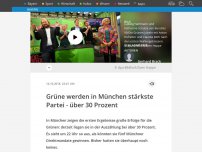 Bild zum Artikel: Grüne werden in München stärkste Partei - über 30 Prozent