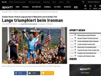 Bild zum Artikel: Irrer Fabelrekord - Lange triumphiert beim Ironman