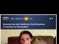 Bild zum Artikel: Rummel bei den Radfords: Kind Nummer 21 kommt im November!